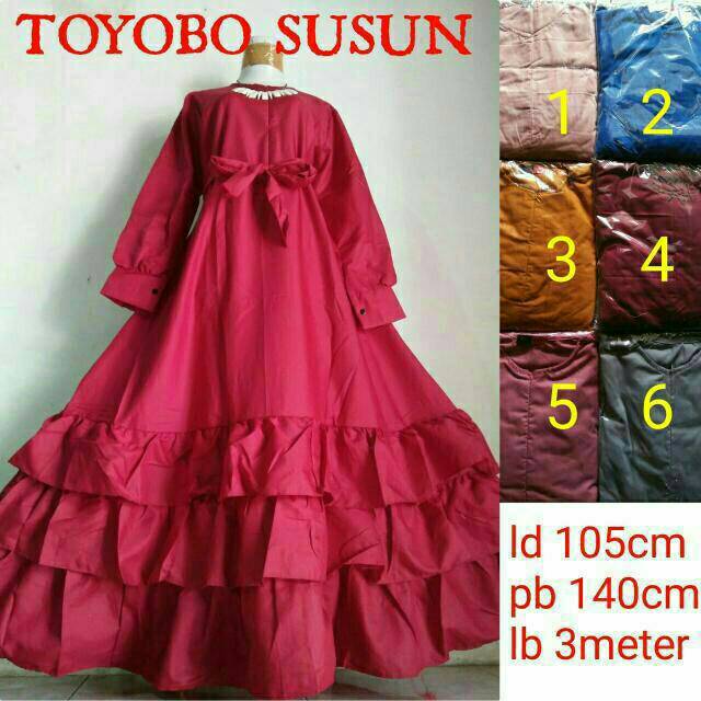 Gamis Katun Toyobo Rempel Susun