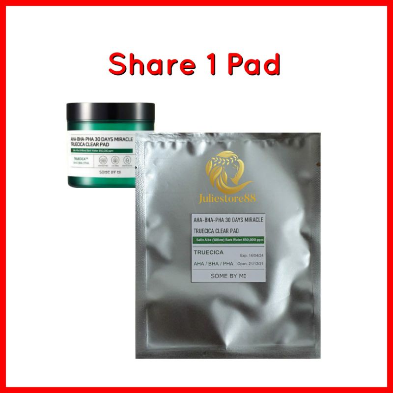 (Share 1 Pad) SOMEBYMI Aha Bha Pha Miracle Truecica Clear Pad