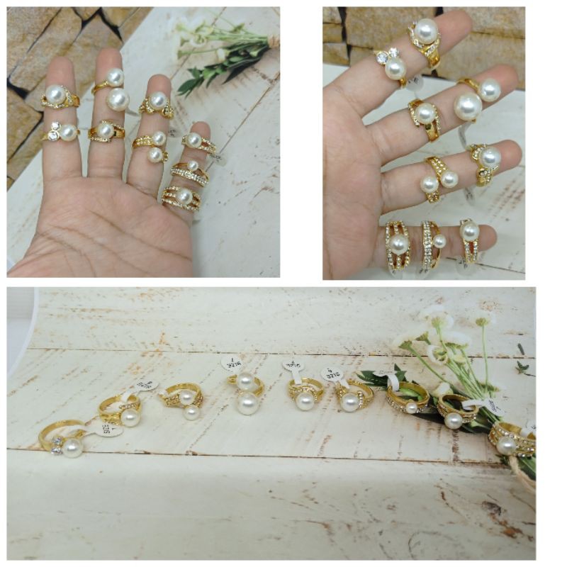 Grosir (SSC) Cincin Mutiara Wanita // Cincin Titanium Model MUTIARA // Cincin Cantik Wanita Premium