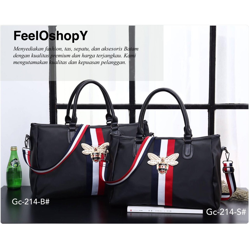 New arrival tas wanita branded import Batam merek Gucci Bee kode 214 promo