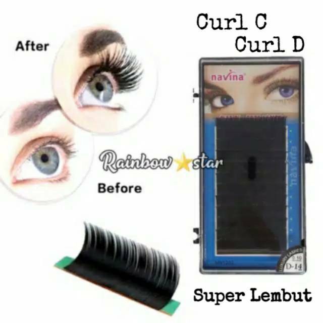 Navina Eyelash Extension 0.10D / Navina Super Lembut / Tanam Bulu mata Palsu