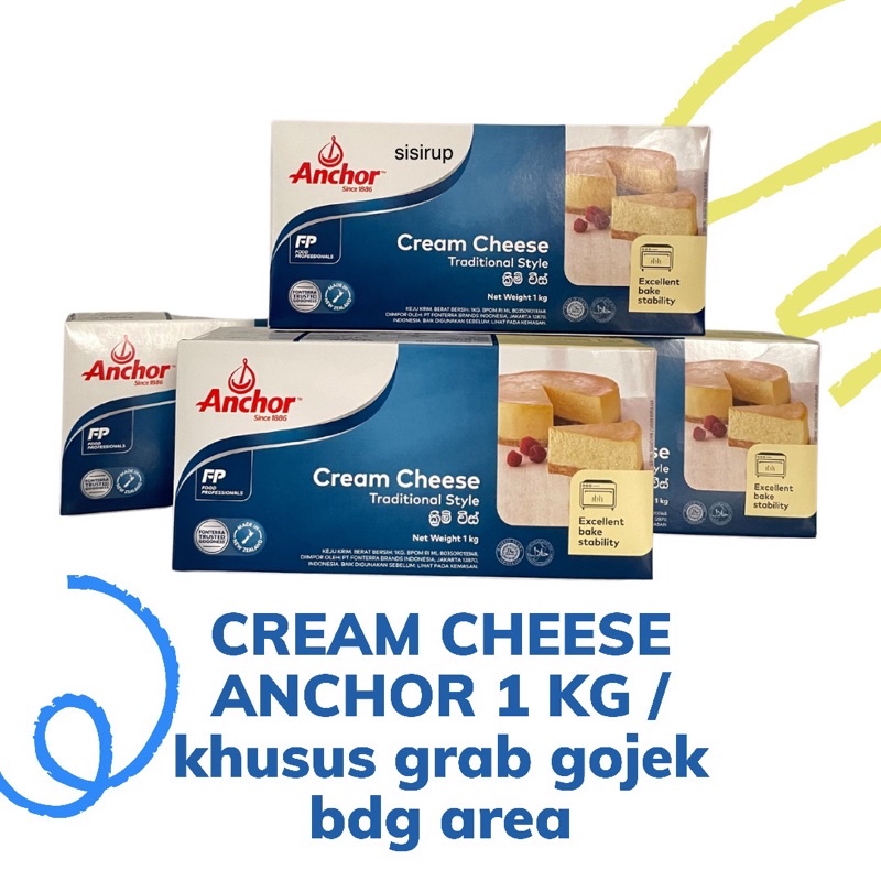 Cream Cheese Anchor 1 Kg / khusus grab/ gojek bandung area