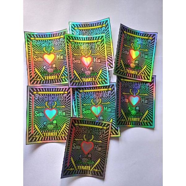

Stiker Lambang Logo PSHT Printing HOLOGRAM Berkilau 6x8 Sticker TERATE