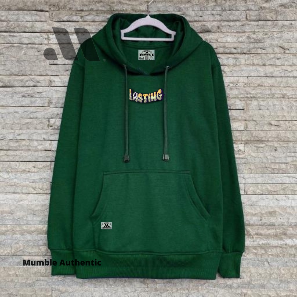 Mumble Sweater Cowok Hijau Botol Aesthetic Bahan Katun Flecee Tebal  Hoddie Big Size Hoodie Katun Ori Unisex Switer Simple M L XL XXL