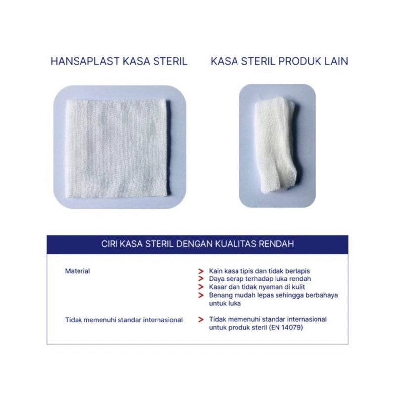 Kasa steril hansaplast 7,5 x 7,5 cm isi 2 pcs