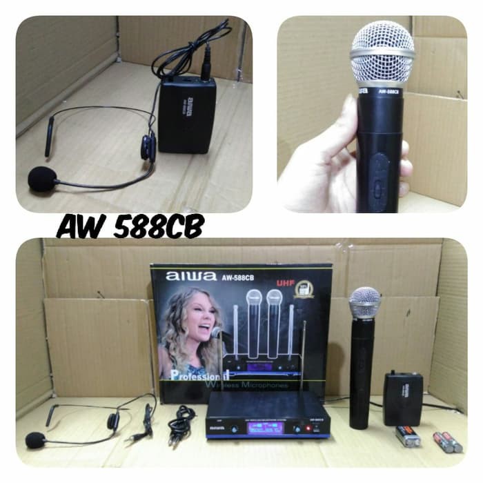 Mic Wireless AIWA UHF