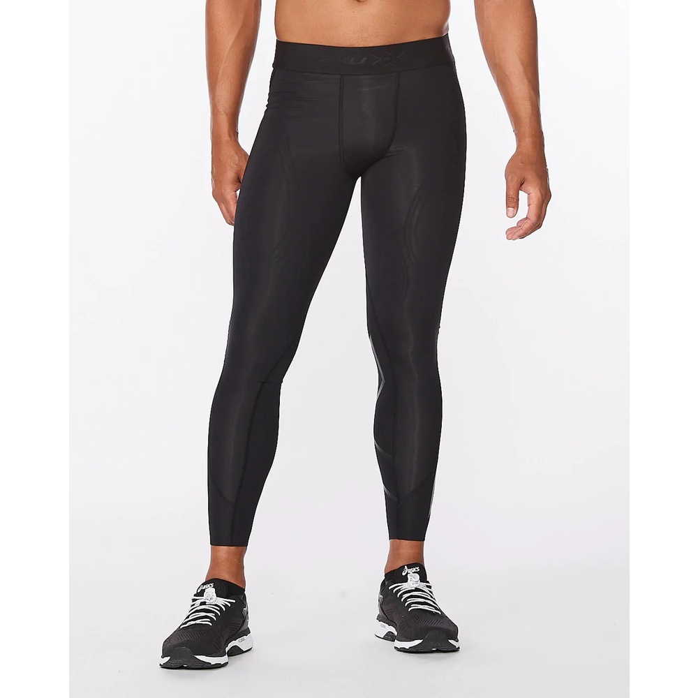 Original 2XU MEN ELITE MCS COMPRESSION TIGHTS BLACK NERO celana lari