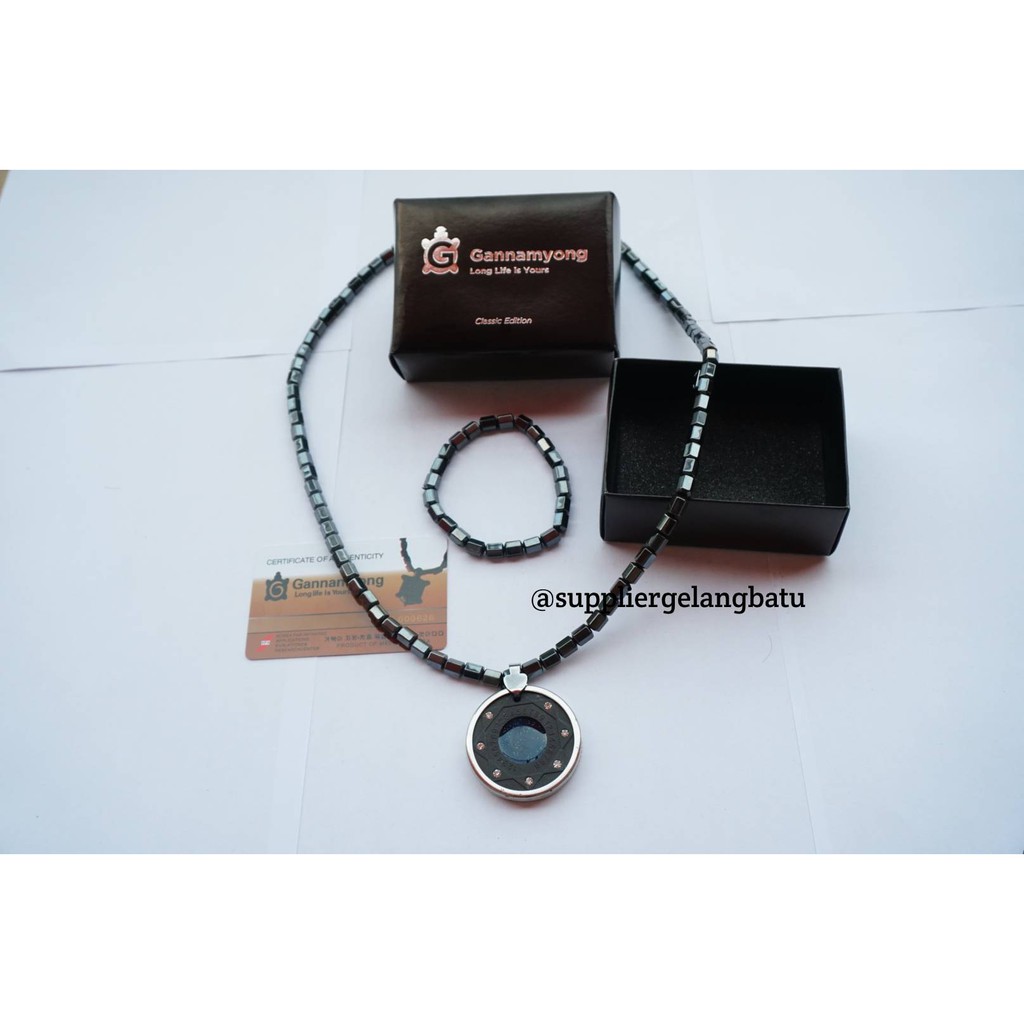 PROMO Kalung bioglass quantum BIRU BIOMAGNET bonus gelang sertifikat