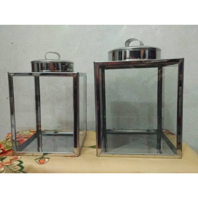 Toples stainless kaca uk sedang-besar -toples cantik-toples unik