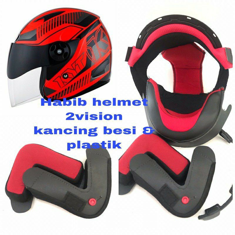 AJDUSTABLE SPON KYT 2VISION BUSA PART HELM KYT 2 VISION PIPI TALI GSASPER DALEMAN NON ORI