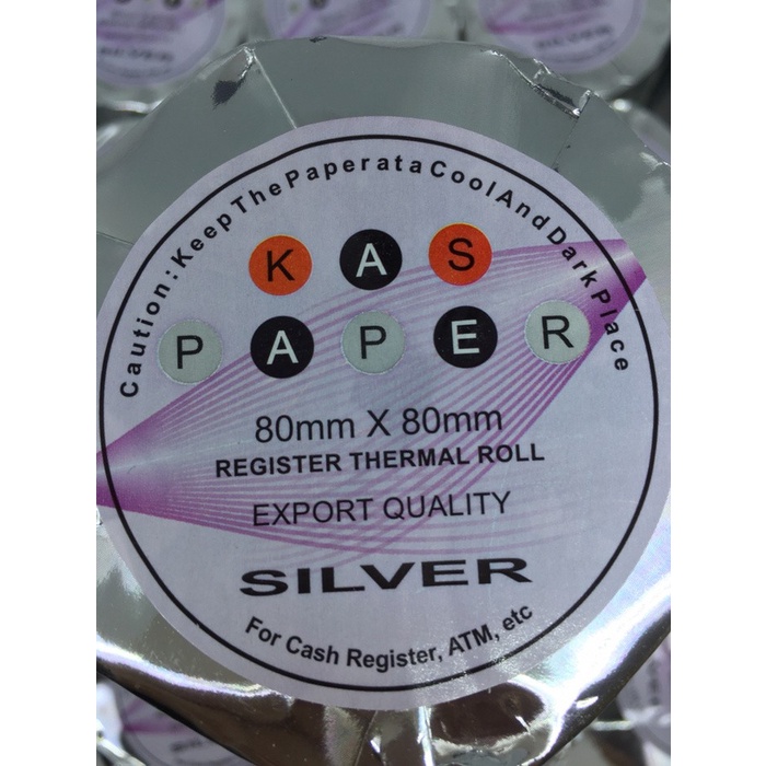 

kertas- (paket 20 roll) kertas thermal paper roll 80 x 80 mm -kertas.