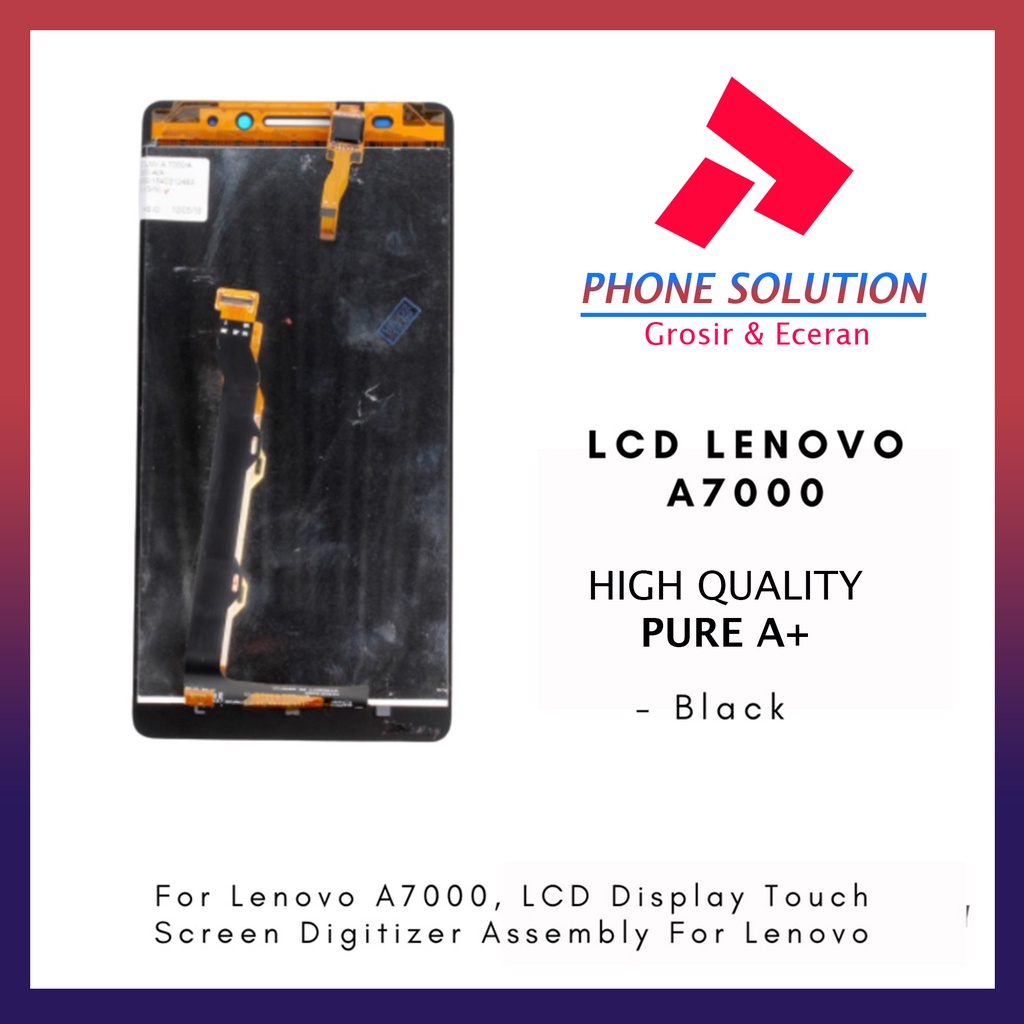 LCD Lenovo A7000 Fullset Touchscreen // Supplier LCD Lenovo - Garansi 1 Bulan