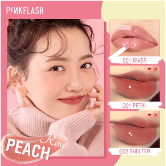 PINKFLASH #OhMyGloss Moisturizing Shine  Lip Gloss - Glossy Lip Cream Tint