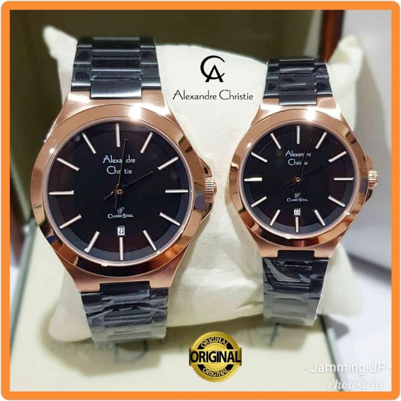 Jam Alexander Christie Couple Original AC 8634 AC8634 Stainless Garansi Resmi Alexandre Christie