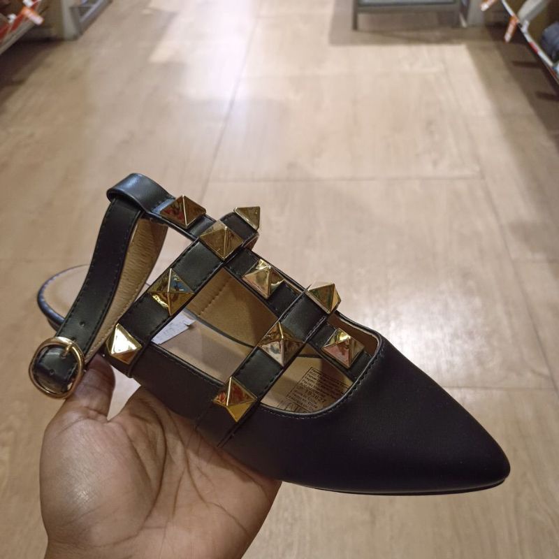 PAYLEES WANITA - KOA BLACK 193627 BY BRASH SEPATU TALI