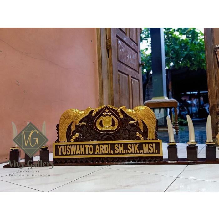 

PAPAN NAMA + PAPAN NAMA LOGGO POLRI + CUSTOM TARING + PAPANNAMA MODERN