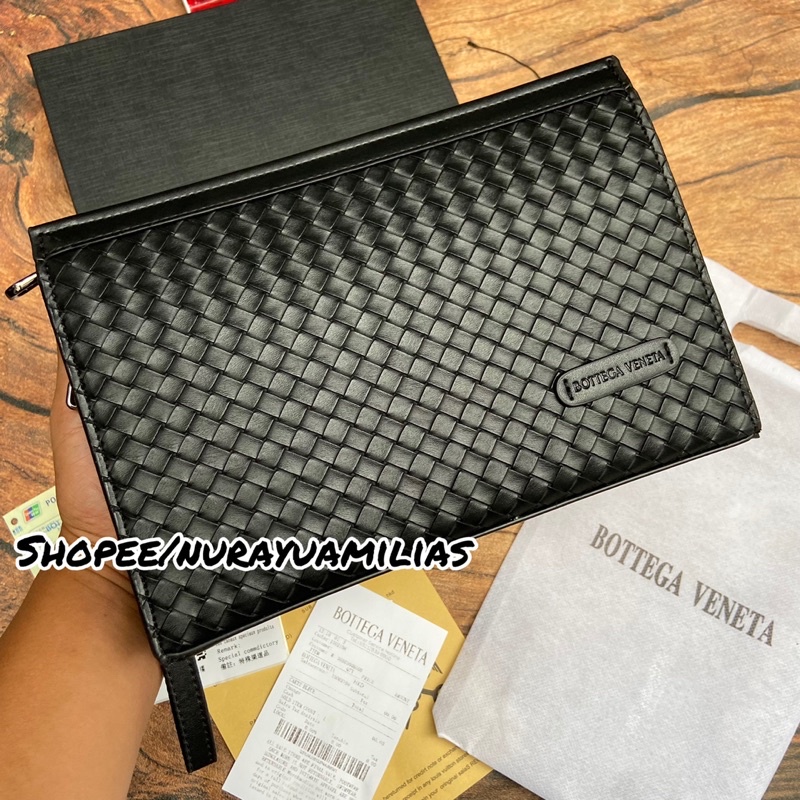 Clutch Bottega kulit anyam import clutch pria wanita branded tas tangan