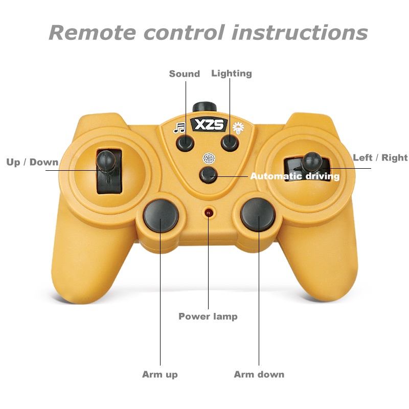 HOT PRODUCT Mainan Bulldozer Remote Control Bulldozer RC Mainan Mobil Kontruksi Front Loader Lampu