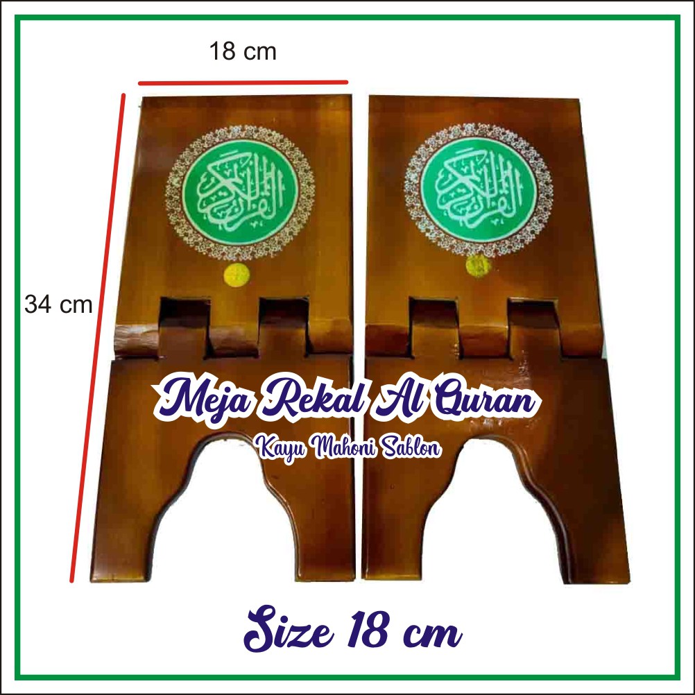 Rekal,Meja,tatakan,Dudukan Alquran Termurah (Sablon) Size 18
