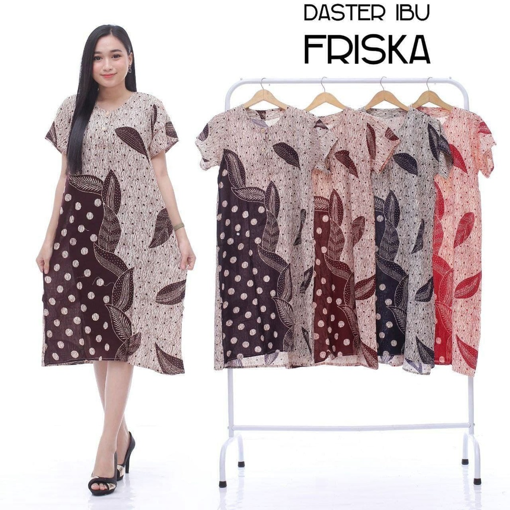 Daster Kencana Ungu Batik - Motif Abstrak - Leher Kancing - Busui - Bumil - Centini Hitput-02