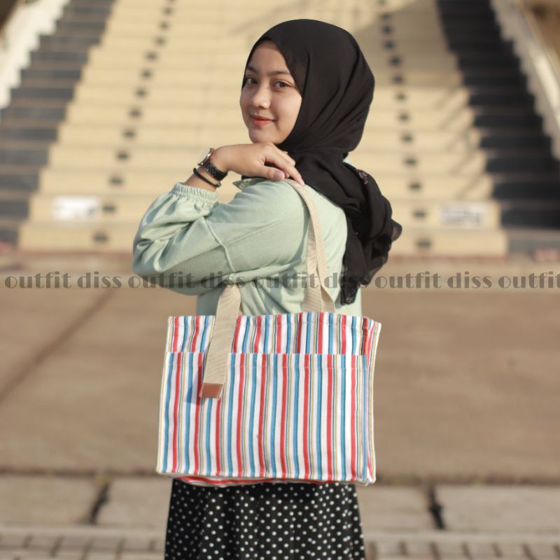 TOTEBAG KANVAS WANITA | TAS KANVAS WANITA STYLE KOREA BY DISS OUTFIT