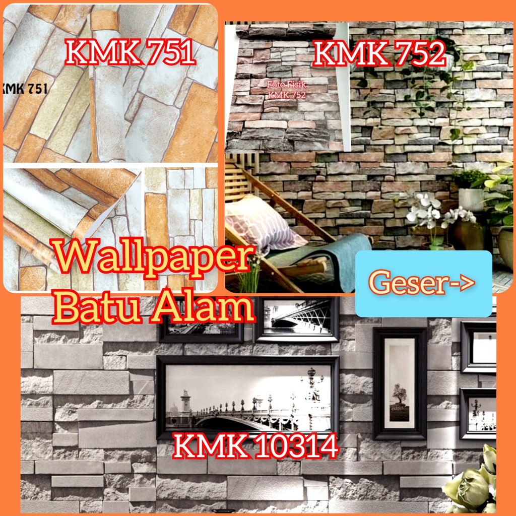 WALLPAPER BATU  BATA  ALAM WALPAPER WALL STIKER STICKER 