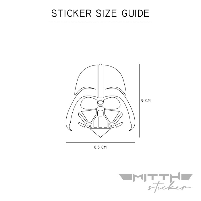 Stiker Darth Vader Cutting Sticker Decal Waterproof aksesoris Mobil Motor