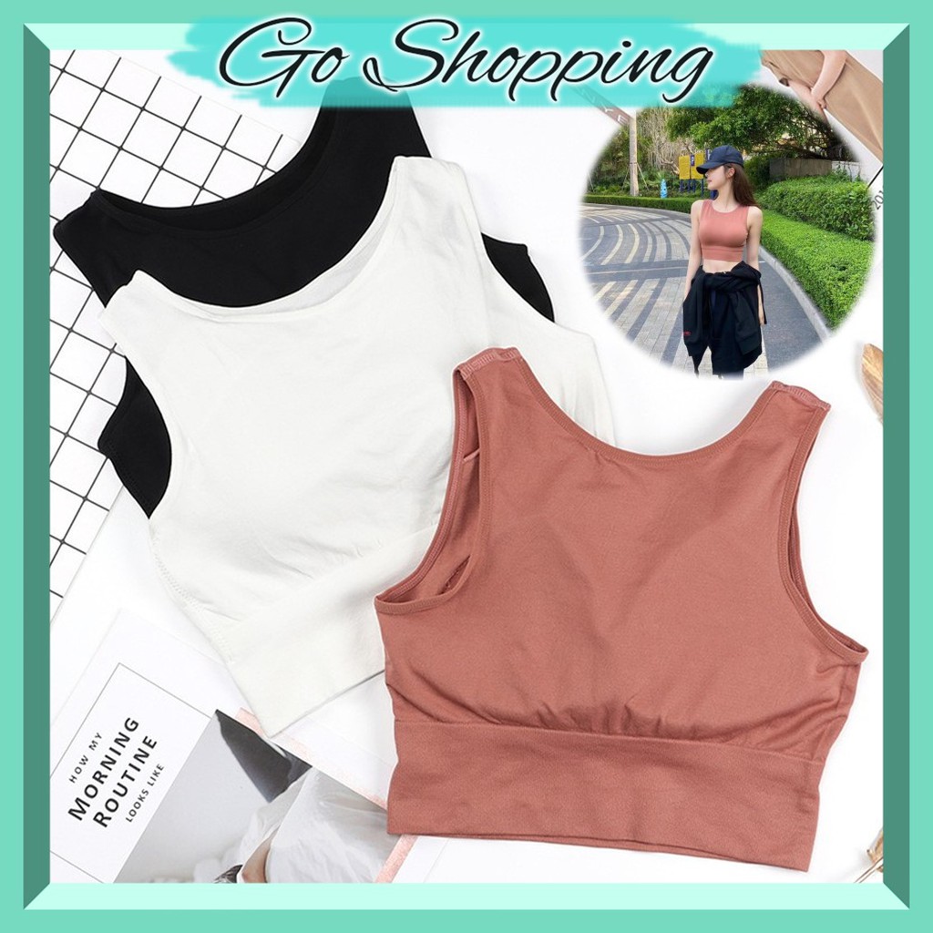 GO! BR458 Bra Sport Yoga Olahraga Pakaian Wanita Tank Top Model Crop Import Fashion Korea