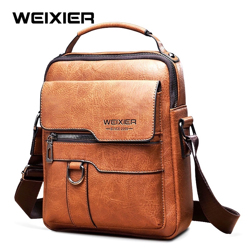 WEIXIER 8642 Tas Selempang Pria Kulit Sling Bag Premium WK-SBY