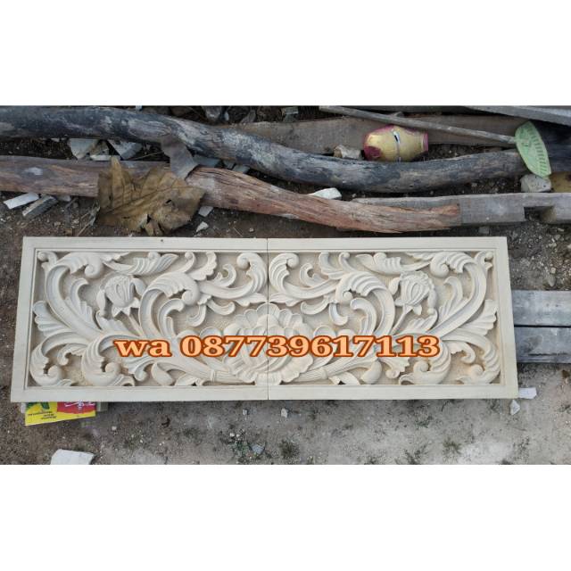 relief batu ukir klasik hiasan dinding