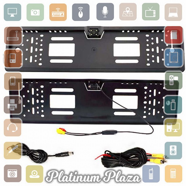 VODOOL Frame Plat Nomor Polisi Kamera Belakang Mobil License Plate Frame - JX9488 - Black`28GQ0G-