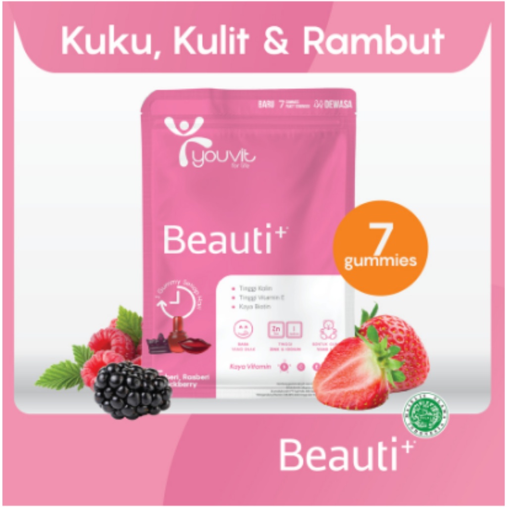TERLARIS 1 Pouch Youvit x Erha Collagen dan 1 Sachet Beauti+ [1 pouch isi 14 pcs] youvit multivitami