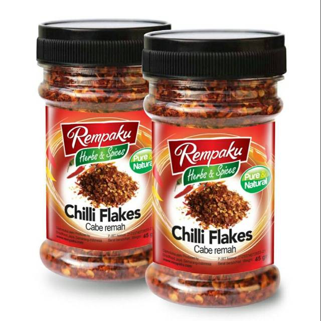 

Chili Flakes / Cabe Flakes / Cabe Remah / Super pedas / Rempaku / 45gr