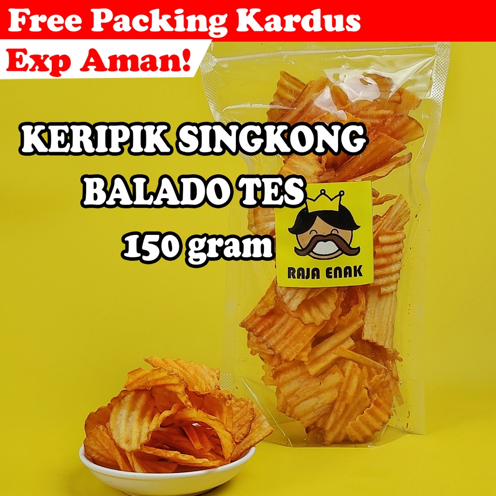 

SINGKONG TES BALADO 150gr | KRIPIK CAMILAN CEMILAN SNACK SNEK KILOAN RAJAENAK RAJA ENAK