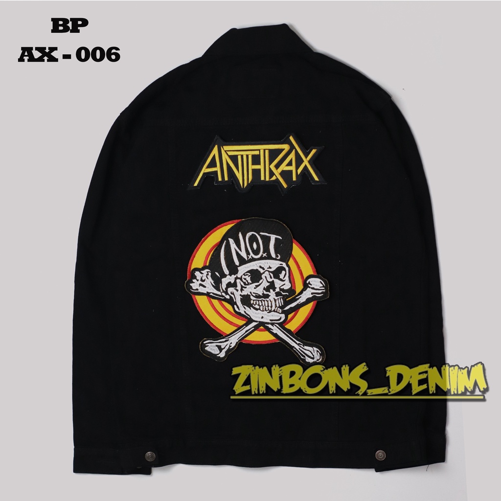 Backpatch Patch Bordir Besar Emblem Jaket Punggung Motif Band Patch Music