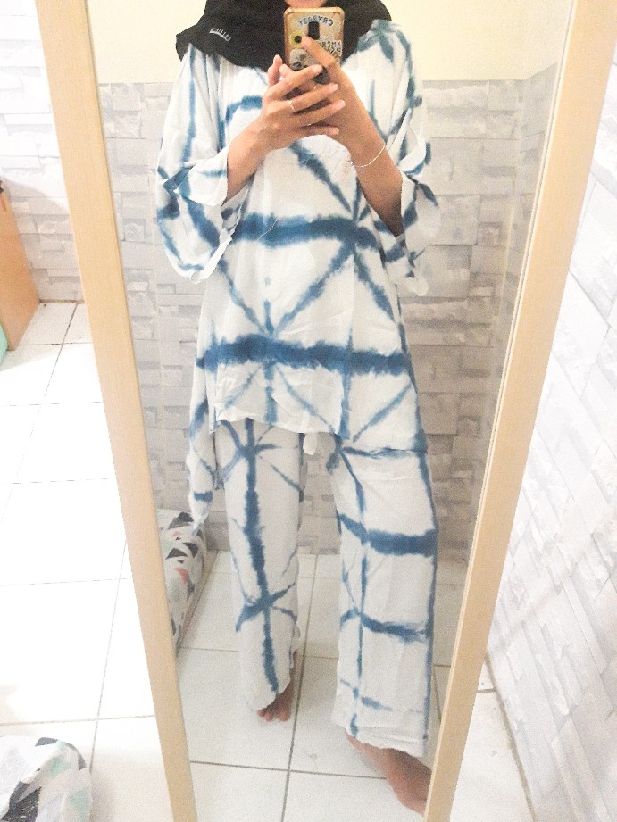 Setelan Shibori Batik Shibori Shibori Set Shibori Batik Pekalongan