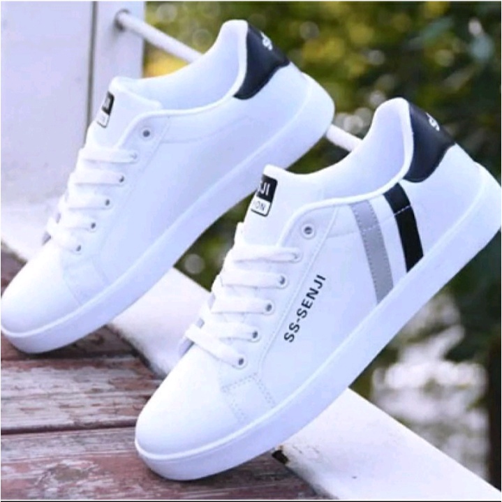 Sepatu Pria Wanita Sepatu Sneakers Casual Sepatu Putih Pria Sepatu Senji Sepatu Flat