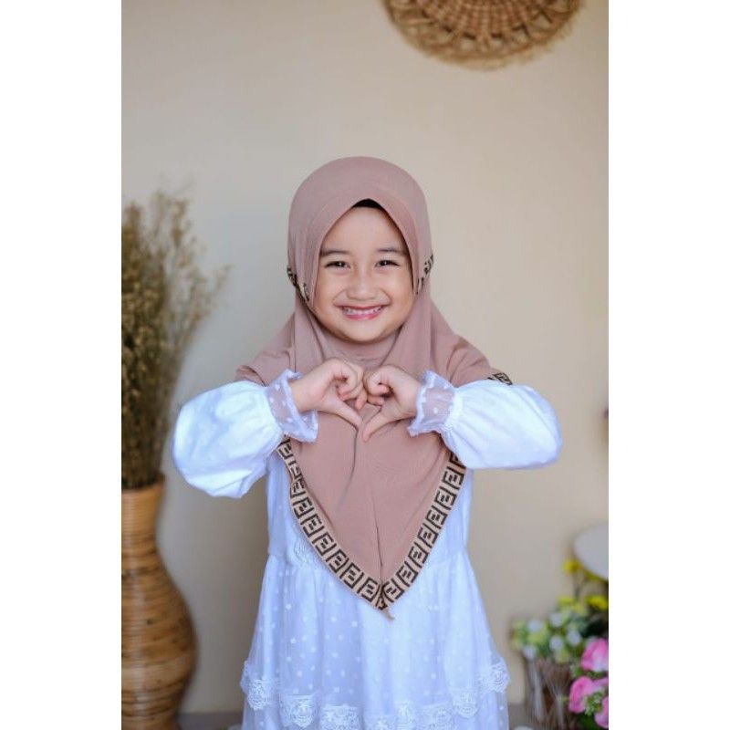 jilbab / anak / TK paud/ hijab /allsize 3-7 tahun/ FENDI