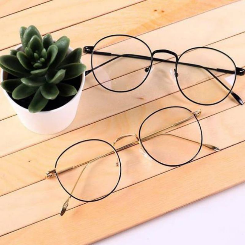 READY STOCK! - FRAME KACAMATA MINUS BESI URSULA 8213 OVAL PRIA WANITA FULL HITAM KACAMATA TRENDY