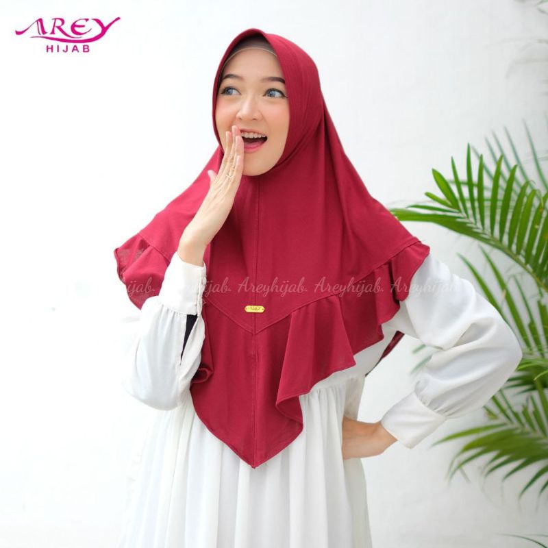 [Original Arey] NAJWA••hijab instan bergo pet jersey••jilbab instan bergo by arey