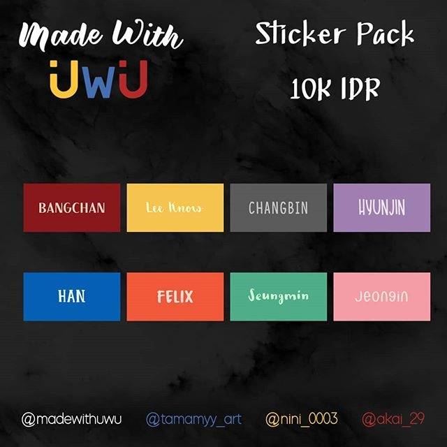 

[ UwU Ch. / Made With UwU ] STRAY KIDS LABEL NAME STICKER PACK