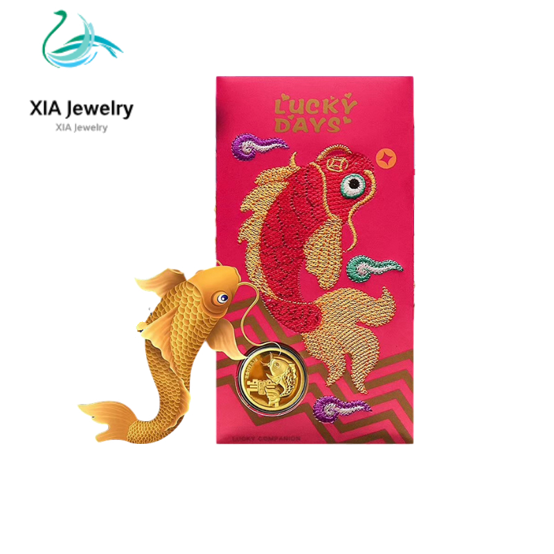 Amplop Angpao Motif Shio Print Naga Aksen Ikan Gold 24k 17x9cm Untuk Hadiah Festival Imlek 2021 Shopee Indonesia