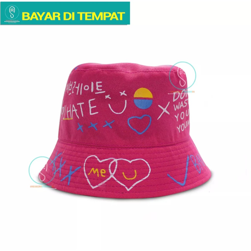 topi bucket badas terbaru  fashion pria/wanita kekinian (COD) Bayar Ditempat