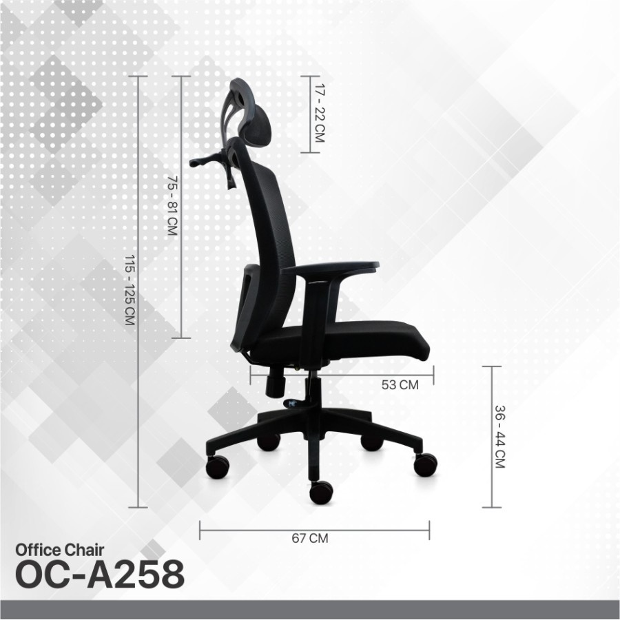 FANTECH OCA258 / OC-A258 KURSI KANTOR PREMIUM OFFICE CHAIR