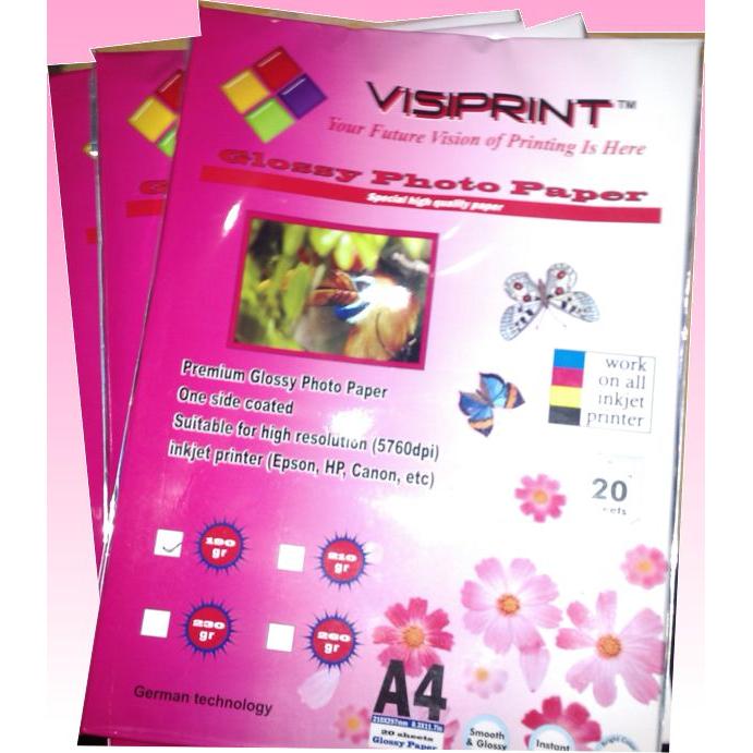 photopaper glossy 180 / 190 gsm A4 fotopaper photo foto paper glossy murah