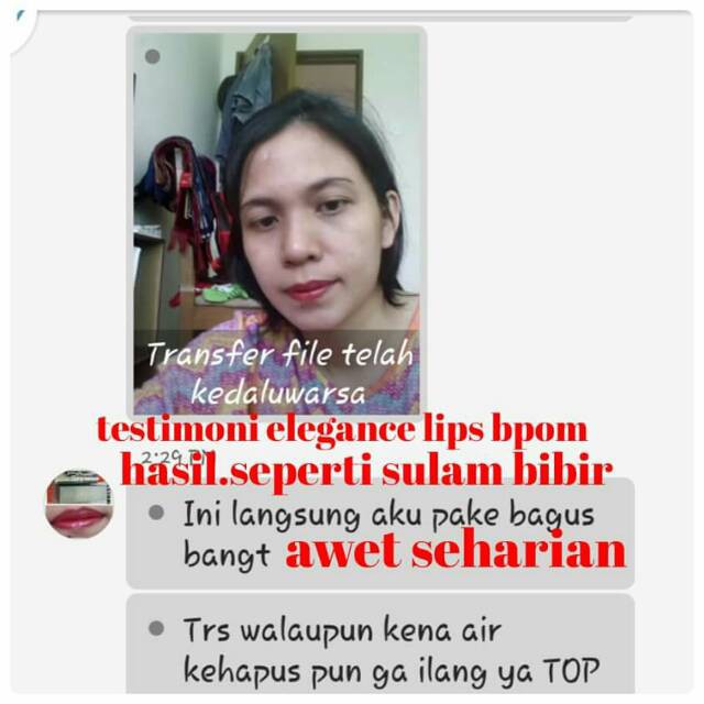 Lipstick elegance rouge hasil seperti sulam bibir - lipstik mate sulam bibir