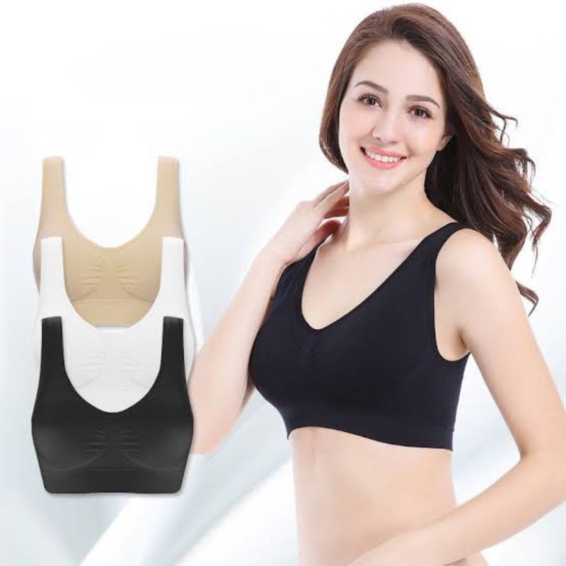 GENNIE SEAMLESS PUSH UP SPORT BRA JAPAN HIGH QUALITY PER BOX ISI 3