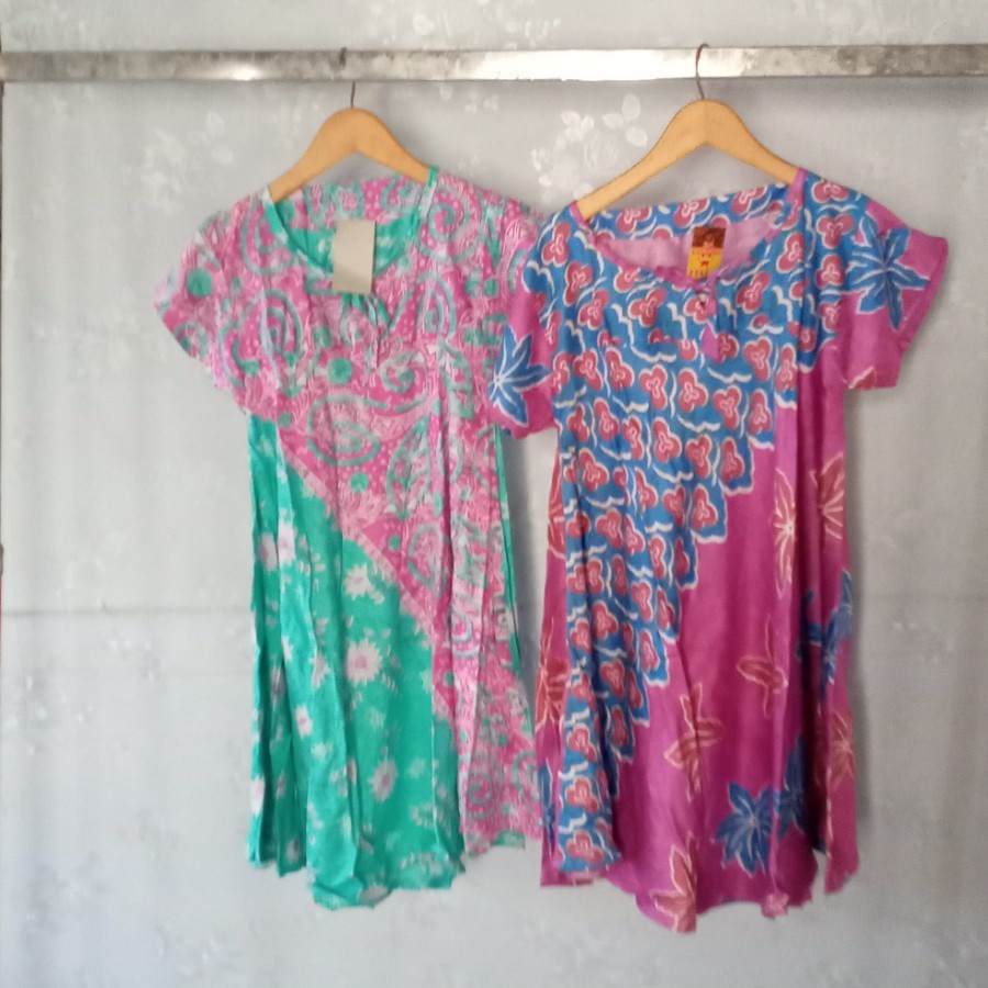 Daster kaos anak batik tiedye size L dress harian Utk Sekitar Usia Umur 8 - 9 tahun