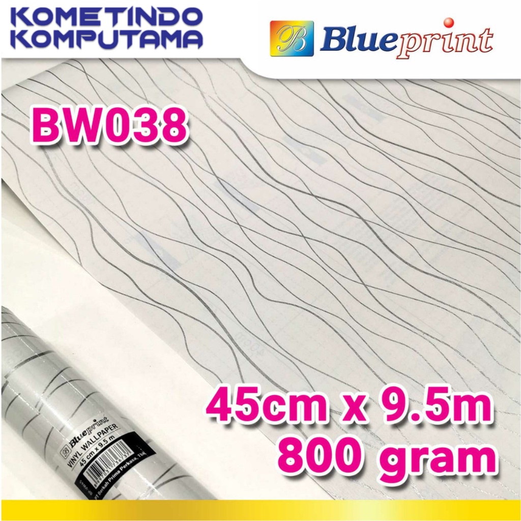 BW038 Wallpaper Sticker Vinyl Dinding BLUEPRINT 45Cm x 9,5M Motif BW038 - Wallpaper Dinding