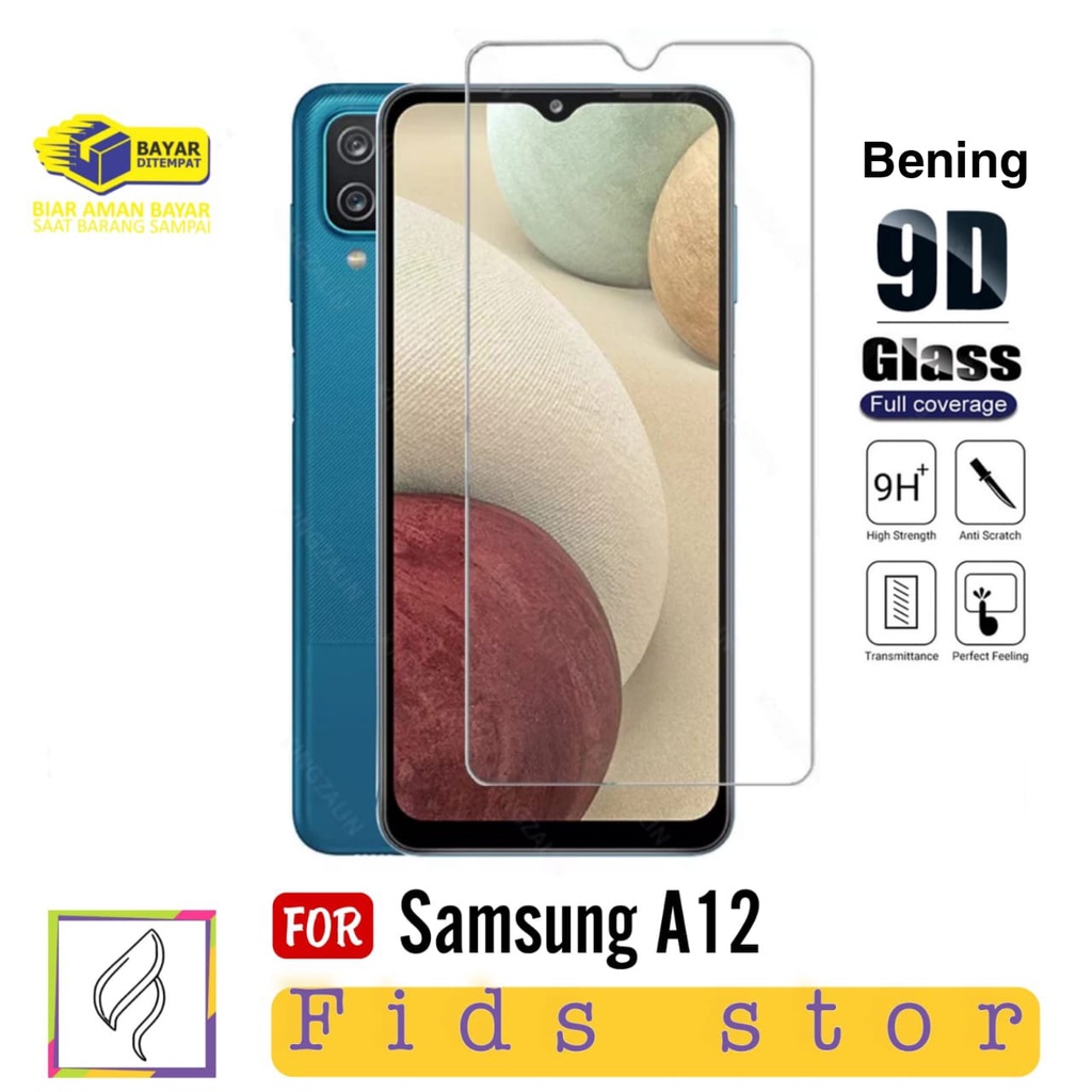 PROMO Tempered Glass Bening  SAMSUNG Galaxy A12 Full Layar Screen Guard Protector Antigores Kaca